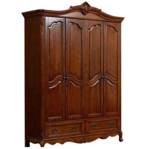 Un ensemble de placards en bois rustiques et modernes avec portes coulissantes fluides et poignées encastrées intégrées, disponible à prix de gros. - Product Image 6