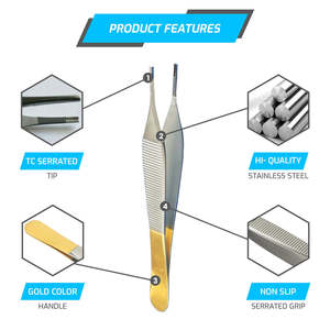 คีมผ่าตัด TC Gold Adson ทำจากสแตนเลสสตีล มีจำหน่ายทุกขนาดและคุณภาพ โดย Dentavex - Product Image 4