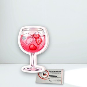 Outils magnétiques pour extensions de cils en acrylique solide, étanches et écologiques, en forme de cœur de fraise à fleurs rouges de haute qualité - Product Image 3