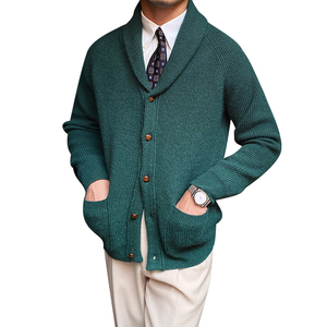 Cárdigan de Punto Acanalado de Alta Calidad con Bolsillos <span class=keywords><strong>Laterales</strong></span>, Cuello Camisero y <span class=keywords><strong>Botones</strong></span> Delanteros - Product Image 3