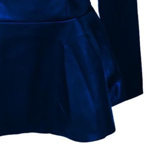 Blusa Elegante de Manga Larga Azul para Mujer, Marca Zeta Phi Beta, con Detalles en Cuero Vegano, Prenda de la Hermandad Griega, Camisa Estilosa - Product Image 5