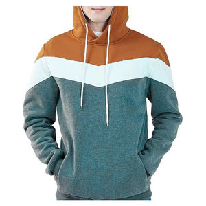 Sweat à capuche slim fit pour homme avec logo frontal, tissu respirant polyester/coton, manches longues, poches, impression personnalisée - Product Image 6