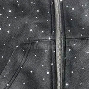 Últimas tendencias en moda masculina: sudaderas con cremallera y pedrería, logotipo personalizado, sudadera con cremallera y pedrería extragrande para hombre en venta - Product Image 5