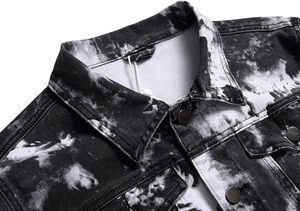 Veste en jean décontractée pour homme, 100 % coton, avec logo personnalisé sur le devant, respirante, écologique, séchage rapide, haute qualité, 280g, vente en gros - Product Image 3