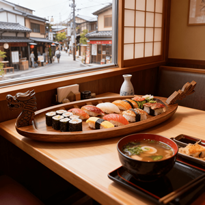 Bandeja de Sushi de Madera, Bandeja de Sushi de Madera Maciza, Bandeja para Restaurante - Product Image 4