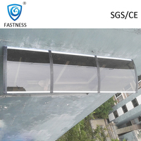 Auvent de balcon extérieur en polycarbonate pour fenêtre et porte