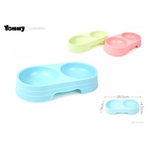 Yommy Double Round Bowl 26.5cm Pet <b>Feeder</b> For <b>Cats</b> And Dogs - Product Image 1