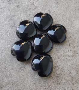 Natural Black Onyx Heart Shape Cabochon Briolette Calibrated Jewelry Loose Gemstone <b>Healing</b> <b>Crystal</b> Stone - Product Image 3