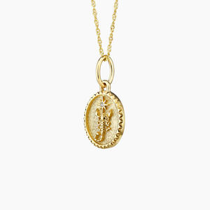 Collar con Colgante de Lujo con Medallón de Moneda de Oro del Zodiaco Escorpio y Diamantes - Product Image 2