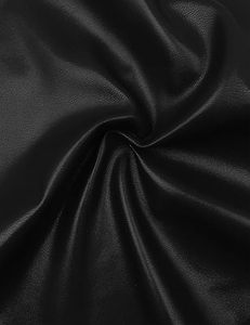 เสื้อกล้ามครอปท็อปหนังเทียมรัดรูปคอสูงแขนกุดสำหรับผู้หญิง - Product Image 5