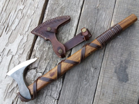 Nouveautés : Hache Ragnar forgée à la main en acier inoxydable avec manche en bois de rose, pour la survie, l'abattage d'arbres, la forêt, modèle court industriel