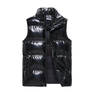 Gilet matelassé sans manches pour homme, sport, hiver, toile, col montant, logo frontal, séchage rapide, respirant, pour l'extérieur - Product Image 1