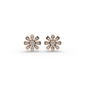 Boucles d'oreilles en diamants de laboratoire Floral Burst - Product Image 6