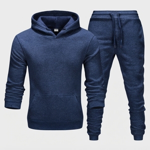 ชุดเซ็ตฮู้ดดี้โอเวอร์ไซส์และกางเกงจ็อกเกอร์สำหรับทุกเพศ ขายส่ง เนื้อผ้าระบายอากาศ ชุดวอร์มฤดูหนาว สตรีทแวร์ ชุดลำลอง ชุดสเวตสูท 2 ชิ้น - Product Image 6