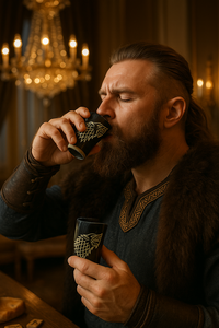 Cuerno Vikingo Artesanal de Cuerno Natural de Alta Calidad, 200-250ml, 6 Pulgadas, Estilo Vintage, Regalo Empresarial, Apto para Lavavajillas, para Bebidas Frías - Product Image 4