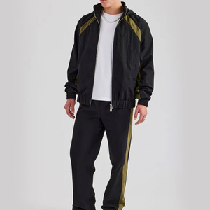 Fashion Men <b>Tracksuit</b> Windbreaker 2 Piece Set Streetwear Zipper Custom OEM Services Premium Quality Made Men Windbreaker Sets - Product Image 3