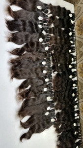 Extensions de cheveux humains indiens Remy, double trame, 100g, teintes, à bandes/tissées/à clips - Product Image 3