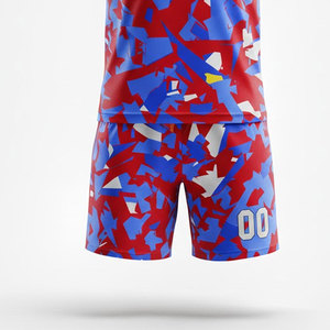 Pantalones Cortos Deportivos de Secado Rápido para Hombre, Color Azul, Cintura Elástica, Color Sólido, Poliéster, Corte Regular, Todas las Temporadas, Talla Adulto - Product Image 4