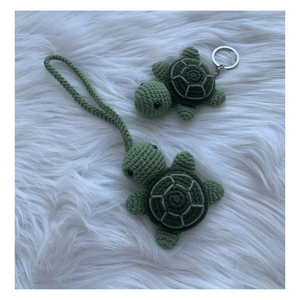 Porte-clés animaux en crochet faits main, mini jouets en peluche doux en laine tricotée pour cadeaux de Noël et d'anniversaire - Product Image 5