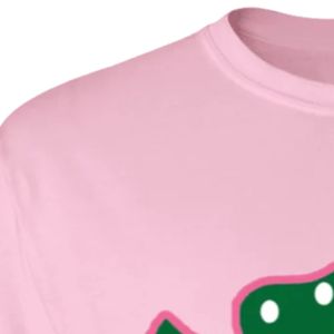Camiseta Rosa de Manga Larga con Cuello Redondo y Estampado Gráfico, Camiseta Informal para Mujer, Diseño Colorido en la Parte Delantera, Ropa de Moda Urbana - Product Image 3