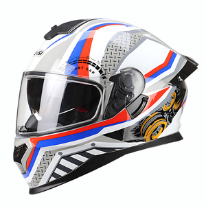 <span class=keywords><strong>Casco</strong></span> de Motocicleta Unisex ABS con Doble Visera, <span class=keywords><strong>Casco</strong></span> Integral Personalizado, <span class=keywords><strong>Casco</strong></span> de Motocross y Scooter Cómodo - Product Image 1