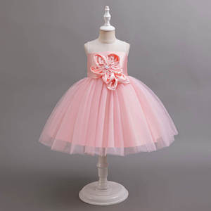 Robe de Soirée Princesse Élégante pour Filles, Épaule Unique, Ornée de Fleurs, en Tulle Écologique et Respirant, Idéale pour Anniversaire et Fêtes (Vente en Gros) - Product Image 5