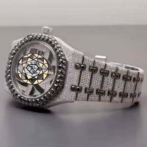 Reloj de Pulsera de Lujo con Diseño de Esqueleto Mecánico y Diamantes, de Acero Inoxidable, Analógico, con Logotipo Personalizable - Product Image 2