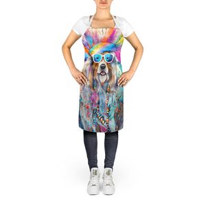 Delantal Unisex grande Multicolor Bearded Collie Hippie Dawg para adultos para cocina, manualidades para hornear, servidor de jardinería - Product Image 2