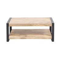 Table basse moderne en bois de manguier Vandana Nimbus Vento 100 cm