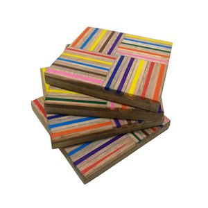 Handmade Wooden <b>Coasters</b> Set Modern Half Color Design, Absorbent <b>Drink</b> <b>Coasters</b> for Coffee & Tea, Wedding & Home Decor - Product Image 1