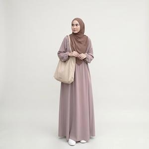 Hiyab Niqab Modesto de Doble Capa de Chifón Transpirable, Hecho a Mano, con Patrón Sólido, Mini, para Todas las Temporadas, para Mujer - Product Image 1