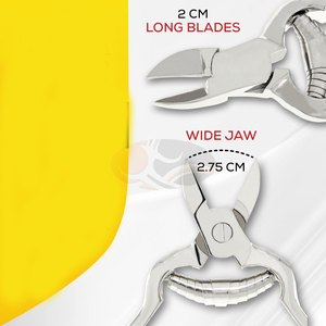 Cortauñas de bebé de alta resistencia para uñas gruesas, herramienta de manicura y pedicura, recortador curvo de acero inoxidable súper afilado con doble resorte. - Product Image 4