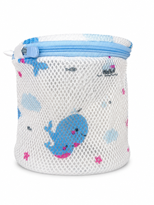 Bolsa de lavandería redonda con cremallera, bolsa de malla fina para lavar sujetadores, bolsa de lavandería plegable protectora para ropa interior delicada - Product Image 2