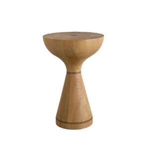 Table basse moderne en bois avec base conique, faite à la main, style Mid-Century, pour salon, meuble compact pour table de chevet, petite chambre - Product Image 6