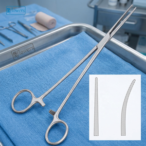 Pinces hémostatiques Bengolea 6 fleurs droites ou courbées, instrument de chirurgie générale, certifiées CE ISO13485, pince chirurgicale manuelle - Product Image 4