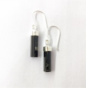 Boucles d'oreilles en tourmaline noire naturelle de haute qualité, en argent 925, vente en gros, approvisionnement en vrac - Product Image 3