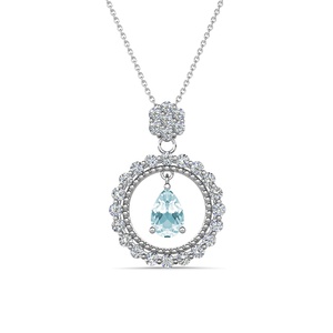 Collar con colgante de flor de plata de ley 2023 para mujer, joyería con piedras preciosas naturales, novedad de 925 - Product Image 3
