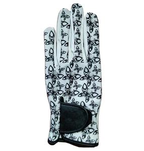 Gants de golf Cabretta pour femmes et hommes, en peau de mouton, avec motifs et logos personnalisés, gants tendance, fabrication OEM. - Product Image 4