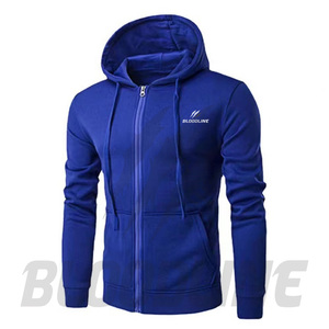 High Quality Blank Zipper Hoodie Jacket Streetwear Custom Cotton Zip Hoodie Knitted Heavyweight Regular Fit Zip up Hoodie - Product Image 6