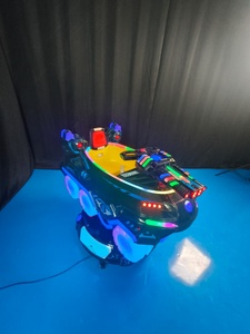 Manège Rotatif Thème Char Militaire pour Enfants avec MP3, Capacité de Charge 80kg, Construction Métallique Motorisée pour Enfants de 3 Ans et Plus - Product Image 5