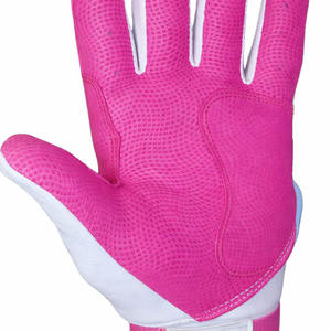 Guantes de Bateo de Béisbol para Adultos, de Cuero Rosa y Blanco, Transpirables, con Palma Texturizada para un Agarre Mejorado, Correa de Muñeca Ajustable, Tallas XL y XXL, Personalizables OEM - Product Image 6