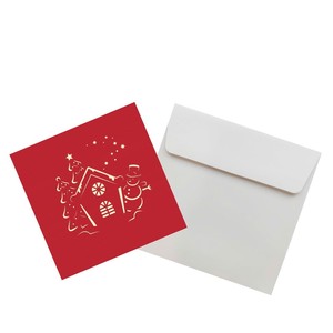 Carte de vœux 3D pop-up de Noël en gros, fabriquée à la main par un fabricant vietnamien, carte de vœux 3D découpée au laser pour les fêtes - Product Image 5