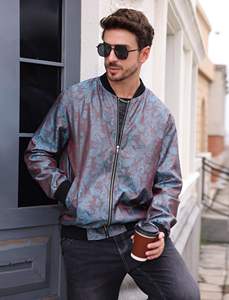 Vestes en satin de soie tendance, vente en gros, vestes en satin personnalisées avec logo, couleur unie, veste en satin pour homme - Product Image 4