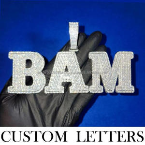 Collar con Colgante de DJ de Hip Hop, Cadena con Letras de Diamantes Cultivados en Laboratorio, Joyería de Lujo Personalizada, Regalo - Product Image 3