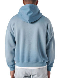Blank Stone Wash Acid Washed Half Zip Fleece 100% Polyester <b>Men's</b> Vintage Winter Hoodie Sweatshirt Hooded Wear - Product Image 5