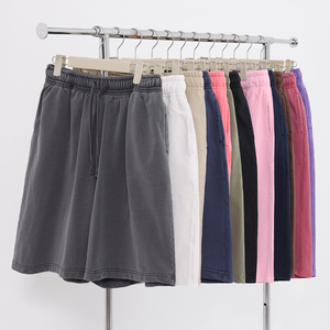 Shorts en coton uni pour homme avec cordon de serrage, décontractés, respirants, taille mi-haute, pour un usage quotidien - Product Image 4