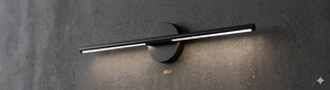 Minimalist Black Metal Wall <b>Lamp</b> LED Rotated <b>Warm</b> White Push Dimmer Indoor Lighting Lumetal Vietnam Bathroom Livingroom Bedroom - Product Image 2