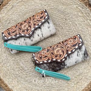 Nouvelle Pochette de Luxe en Cuir de Vachette Véritable Façonnée à la Main, Grande Capacité, Multiples Emplacements pour Cartes, Portefeuille pour Femmes - Product Image 1