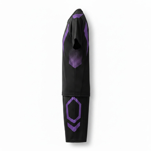 Ensemble de survêtement de sport en spandex de haute qualité, compression, fabrication OEM directe, vêtements de sport ajustés pour la course et la musculation - Product Image 1