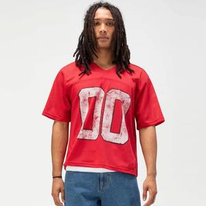 Mens Custom Mesh Sports Jersey T Shirt Number Print Oversized Breathable Short Sleeve Athletic Wear - Product Image 1